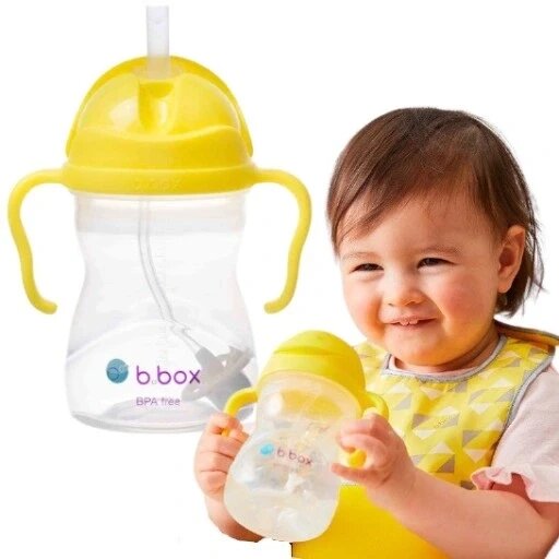 Пляшка для води з соломинкою B. Box BB00507 240 мл жовта від компанії Інтернет-магазин EconomPokupka - фото 1
