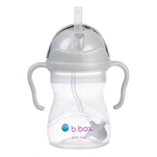 Пляшка для води з соломинкою B. box сіра 240 мл від компанії Інтернет-магазин EconomPokupka - фото 1