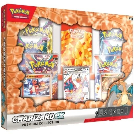 Pokémon Tcg: Ex Premium Collection Box - Charizard Pokemon чарізард 6 бустерів + 65 футболок від компанії Інтернет-магазин EconomPokupka - фото 1