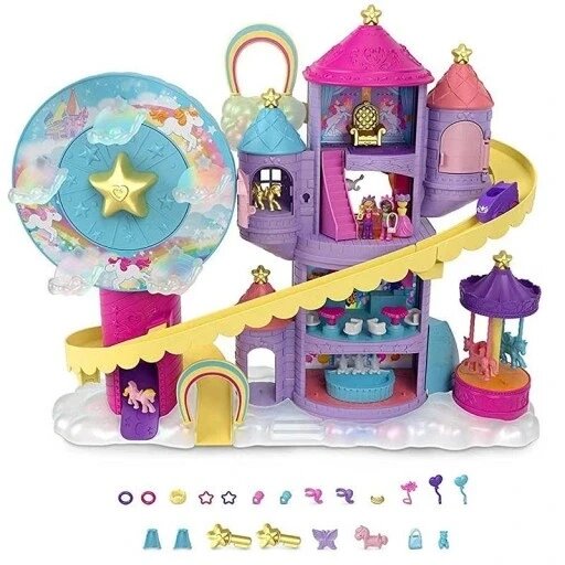 Polly Pocket радужний парк розваг + мікролялька з аксесуарами набір будиночок 2 ляльки 25 аксесуарів Gyk44 від компанії Інтернет-магазин EconomPokupka - фото 1