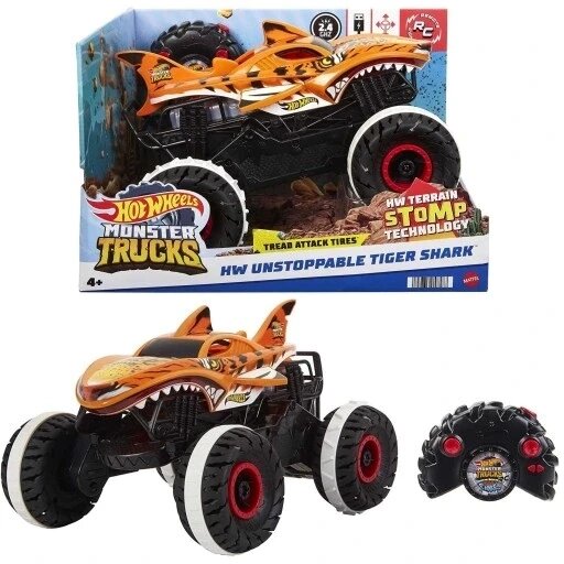 Позашляховик Mattel Hgv87 Hot Wheels Monster Trucks Tiger автомобіль з дистанційним керуванням від компанії Інтернет-магазин EconomPokupka - фото 1