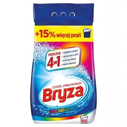 Пральний порошок Bryza do koloru 4в1 105 прань 6,825 кг для кольорових речей від компанії Інтернет-магазин EconomPokupka - фото 1