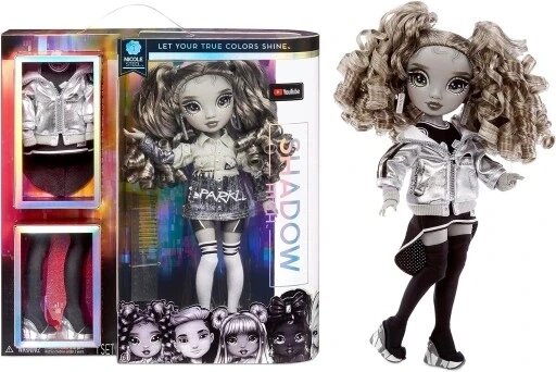 Rainbow High - лялька Shadow Fashion ніколь серія 1 583585 Nicole Steel Doll + модні аксесуари Mga від компанії Інтернет-магазин EconomPokupka - фото 1