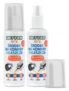 Розпилювач аерозоль проти кліщів комарів Detter 80 мл засіб препарат рідина спрей на комарів кліщів для дітей Kids 80мл