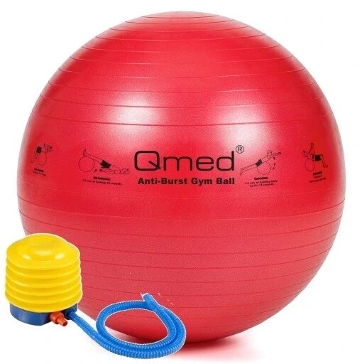 Реабілітаційний м'яч Qmed 55 см оранжево-червоний ABS від компанії Інтернет-магазин EconomPokupka - фото 1