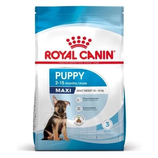 Royal Canin суміш сухих смаків для активних собак 15 кг MAXI PUPPY JUNIOR 15 КГ від компанії Інтернет-магазин EconomPokupka - фото 1