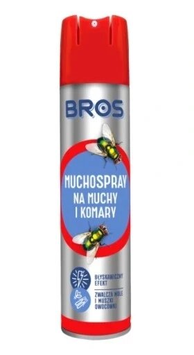 Розпилювач аерозоль проти комарів молей мух ос Bros 0,325 кг 400 мл спрей проти мух молей мух мухоспрей 750мл від компанії Інтернет-магазин EconomPokupka - фото 1