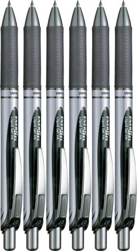 Ручка кулькова Pentel Energel Bl77 чорна гелева 0.7mm шт. 6 шт. від компанії Інтернет-магазин EconomPokupka - фото 1