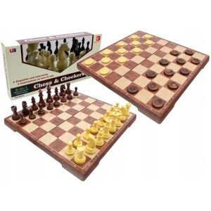 Шахи та шашки 2в1 Nobo Kids великі класичні магнітні 2в1