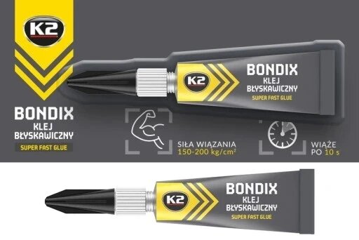 Швидкосихаючий клей K2 Bondix для пластику деревини гуми В1000 3г від компанії Інтернет-магазин EconomPokupka - фото 1