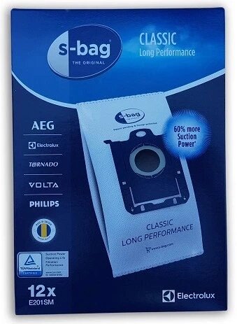 Синтетичний мішок для пилососа S-BAG, Classic Long Performance Electrolux 12 шт. від компанії Інтернет-магазин EconomPokupka - фото 1