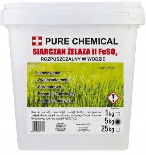 Сірчане добриво, кристали сульфату Pure Chemical 5 кг , залізний сульфа , добриво для газону, антимох, від раликів, для  від компанії Інтернет-магазин EconomPokupka - фото 1