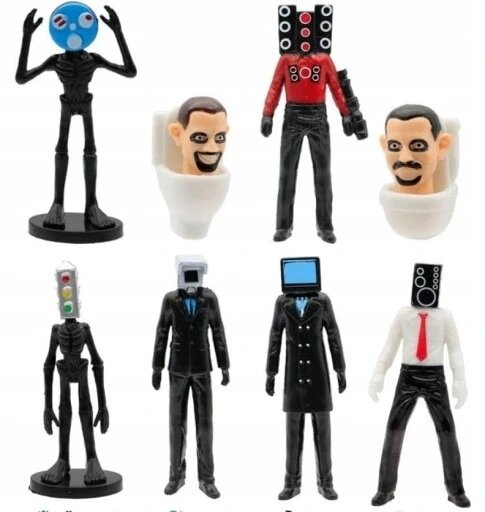 Skibidi Toilet Figurines Titan Tv ігровий набір скібіді фігурки 8 шт. від компанії Інтернет-магазин EconomPokupka - фото 1