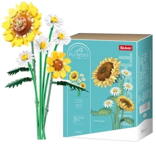 Sluban блоки квіти соняшники 329 шт Blocks Flowers від компанії Інтернет-магазин EconomPokupka - фото 1