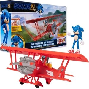 Sonic 2 Movie Tails Action Figures фігурки Plane Jakks 2 The Hedgehog Tornado набір фігурок хвости + літак Pacific 41267