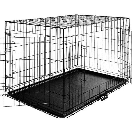 Сталева клітка для собак AML ART-850 90x56x63 см з двома входами від компанії Інтернет-магазин EconomPokupka - фото 1