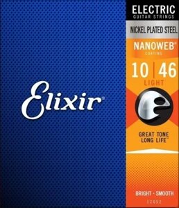 Струни для електрогітари NanoWeb 10-46 Elixir 12052