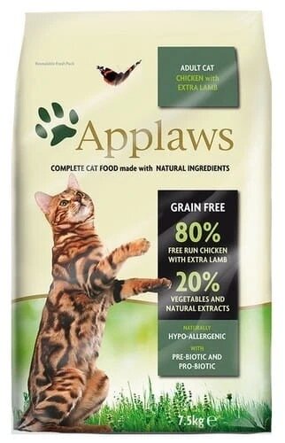 Сухий корм для котів Applaws Cat Adult Chicken & Lamb 7,5 кг від компанії Інтернет-магазин EconomPokupka - фото 1