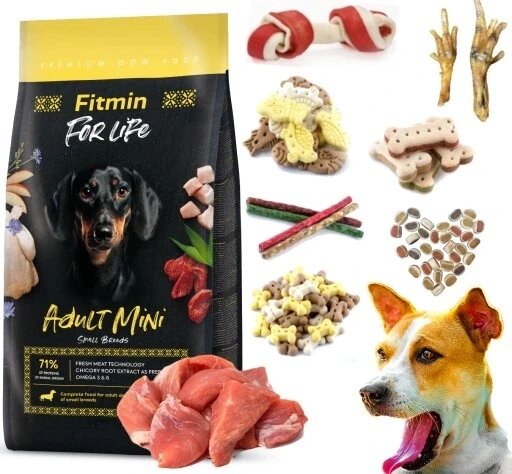 Сухий корм для собак Fitmin For Life Mini Adult 15 кг від компанії Інтернет-магазин EconomPokupka - фото 1