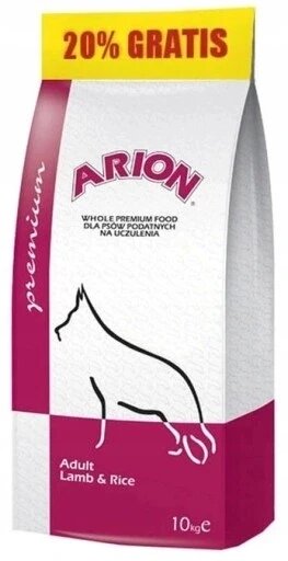 Сухий корм для собак з харчовою гіперчутливістю ARION Premium Adult Lamb Rice 10 кг від компанії Інтернет-магазин EconomPokupka - фото 1