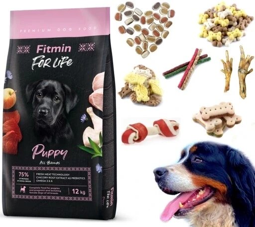 Сухий корм Fitmin For Life Puppy 12 кг від компанії Інтернет-магазин EconomPokupka - фото 1