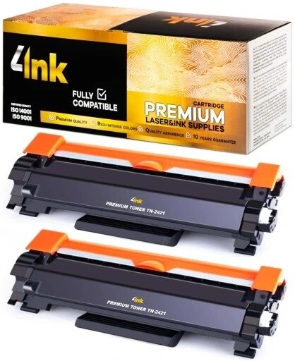 Тонер 4ink для Brother Tn-2421-tn2421-2411 для принтера Dcp-mfc-hl-xl чорний (black) Dcp-l2512d Dcp-l2532dw Hl-l2352dw від компанії Інтернет-магазин EconomPokupka - фото 1