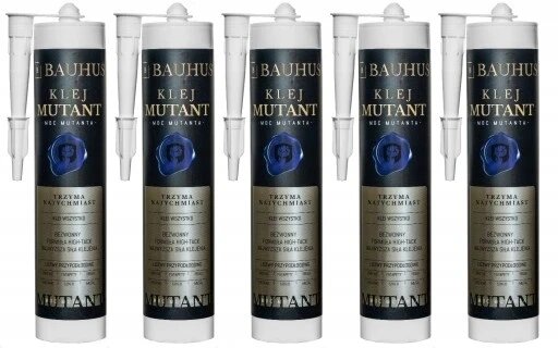 Універсальний монтажний клей Bauhus 280 Ml 5x монтажний клей Mutant миттєво тримає планки Bauhus Klej Montażowy від компанії Інтернет-магазин EconomPokupka - фото 1