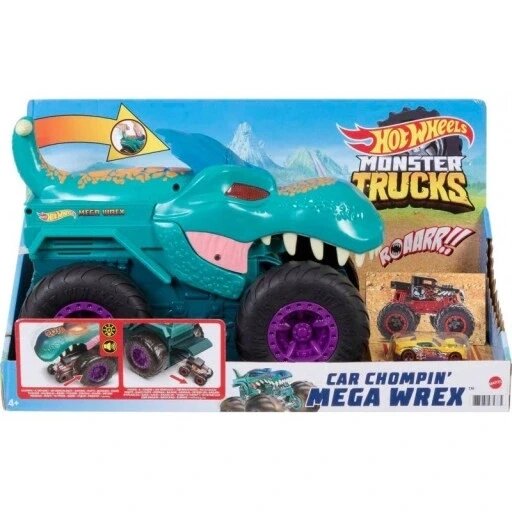 Вантажівка монстр Auto Mattel Hot Wheels Car Eater Mega Wrex від компанії Інтернет-магазин EconomPokupka - фото 1