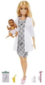 Весела лялька Barbie Holiday + самокат аксесуари Gvk03 барбі доктор педіатр дитина 3+