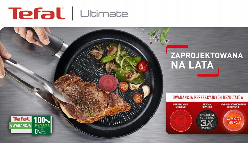 Вок Tefal Ultimate 24 см титанова сковорода для індукції G2680472 від компанії Інтернет-магазин EconomPokupka - фото 1