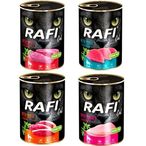 Вологий корм для кішок Rafi Cat суміш смаків 48 х 400г від компанії Інтернет-магазин EconomPokupka - фото 1