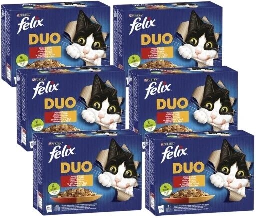 Вологий корм для котів Felix Fantastic Duo country flavors 72х85г від компанії Інтернет-магазин EconomPokupka - фото 1