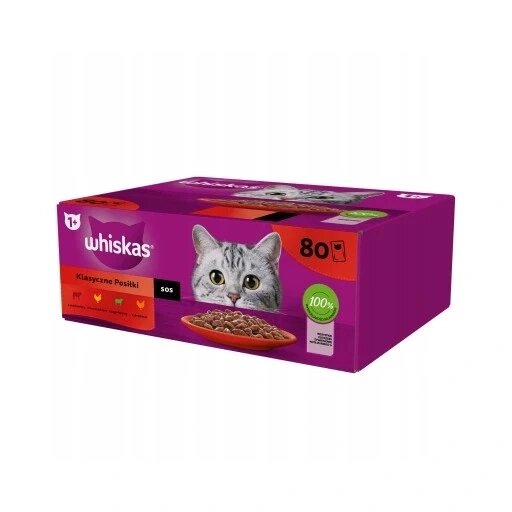 Вологий корм для котів Whiskas саше суміш 80х85 г від компанії Інтернет-магазин EconomPokupka - фото 1