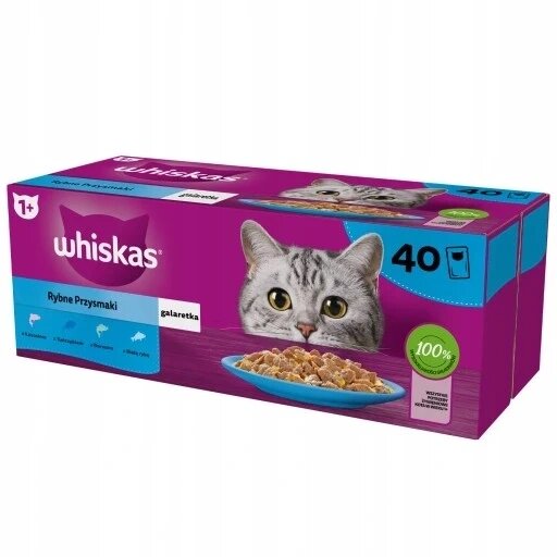 Вологий корм для котів Whiskas суміш смаків 3,4 кг 40x85 г від компанії Інтернет-магазин EconomPokupka - фото 1