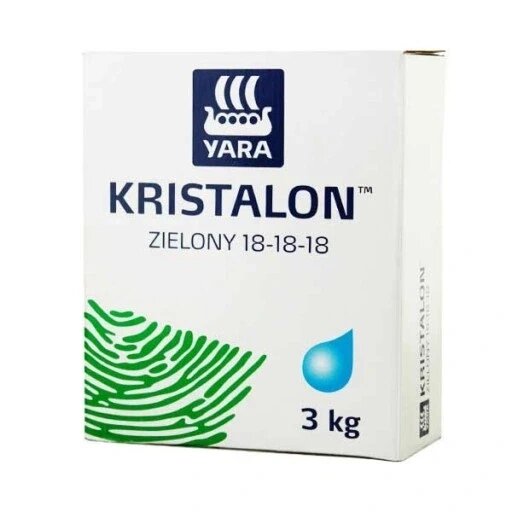 Yara кристалон спеціальне багатокомпонентне кристалічне добриво 3 кг кристалон зелений 18-18-18 +micro NPK від компанії Інтернет-магазин EconomPokupka - фото 1