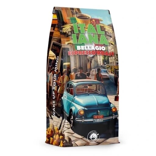 Зернова кава змішана Blue Orca Coffee Italiana Belagio Roast 1kg 1000 Bellagio свіжообсмажена від компанії Інтернет-магазин EconomPokupka - фото 1