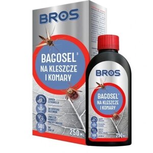 Рідина проти кліщів комарів вros 0,285 кг 250 мл засіб від комарів кліщів оприскувач Bagosel 100ec