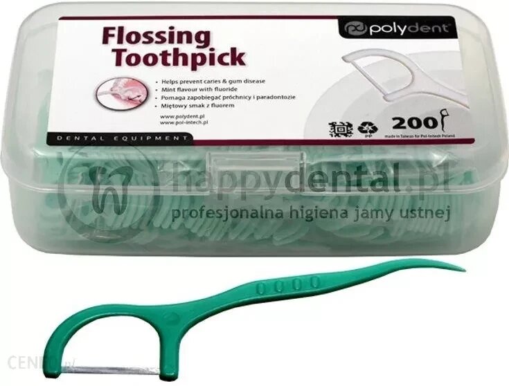 Зубочистки Polydent Flossing Toothpick 200 шт. від компанії Інтернет-магазин EconomPokupka - фото 1