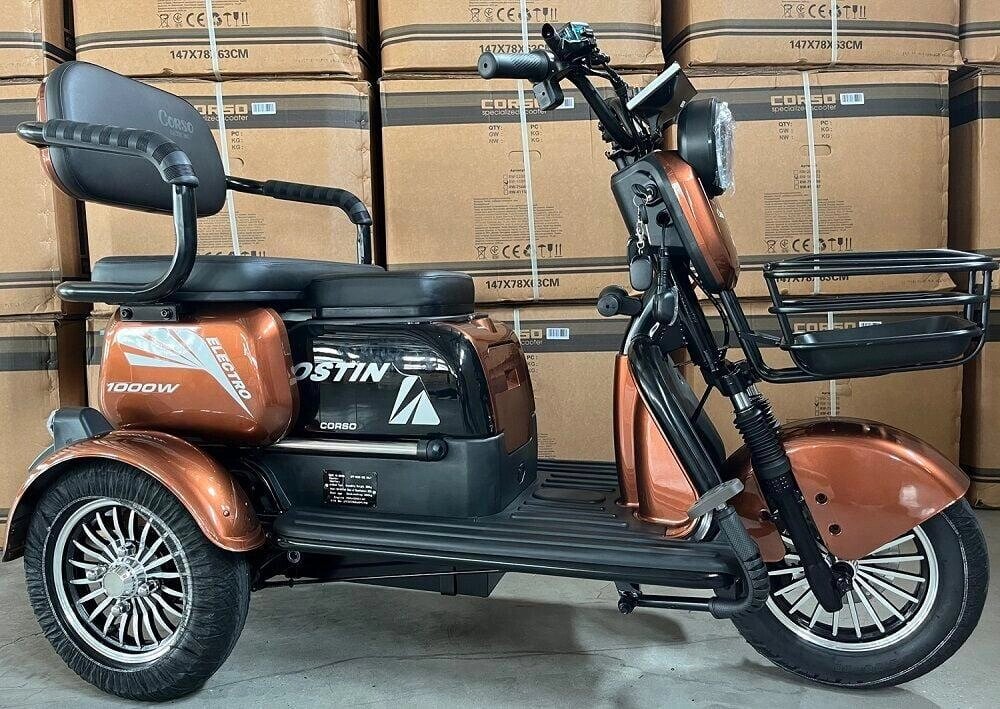 Електричний трицикл CORSO OSTIN 1200W-72V-23Ah шини 10"-10" від компанії Igrushechnik - фото 1