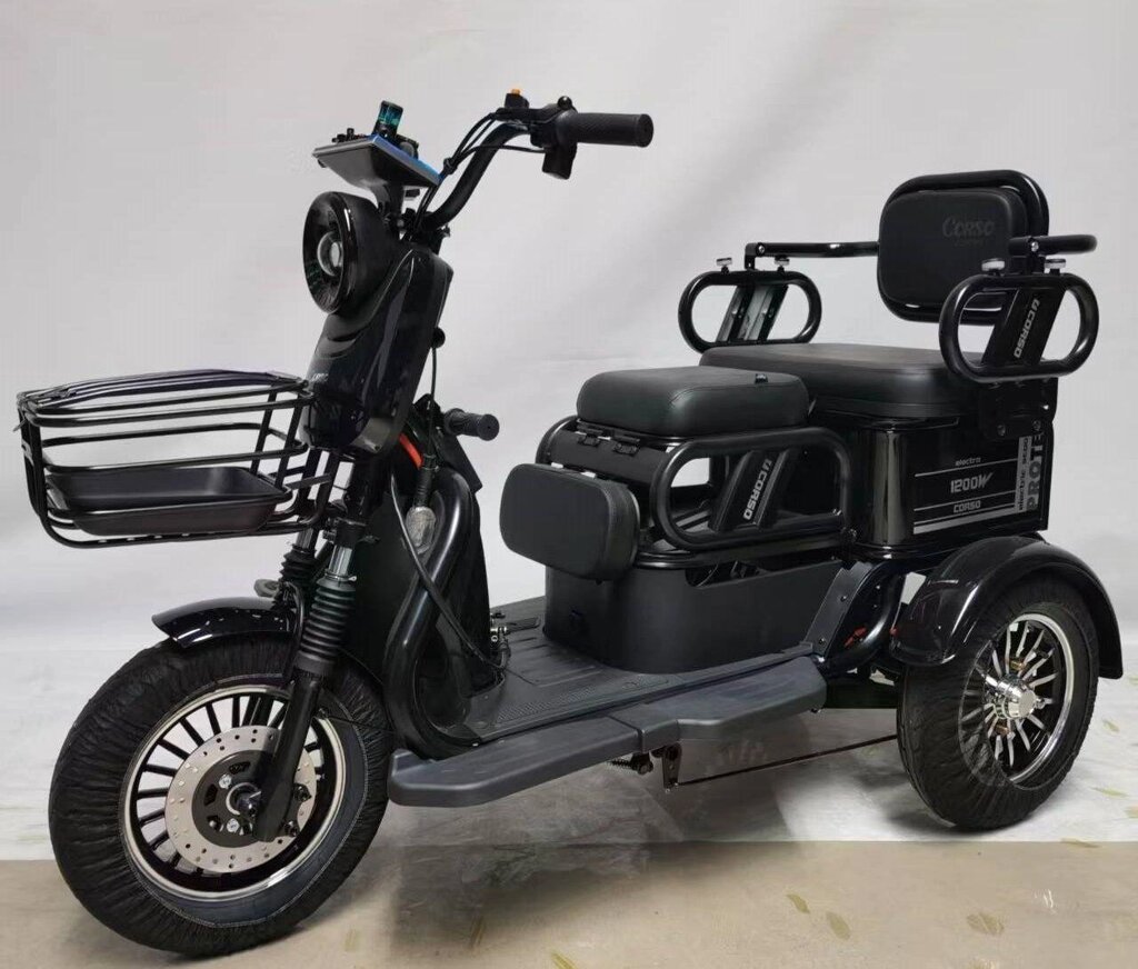 Електричний трицикл CORSO PROTEX MAX 1200W-72V-28Ah шини 10"-10" від компанії Igrushechnik - фото 1