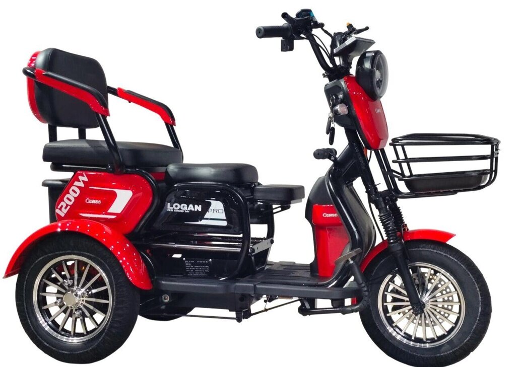 Електротрицикл CORSO Logan S 1200W-72V-23Ah шини 10"/10" від компанії Igrushechnik - фото 1