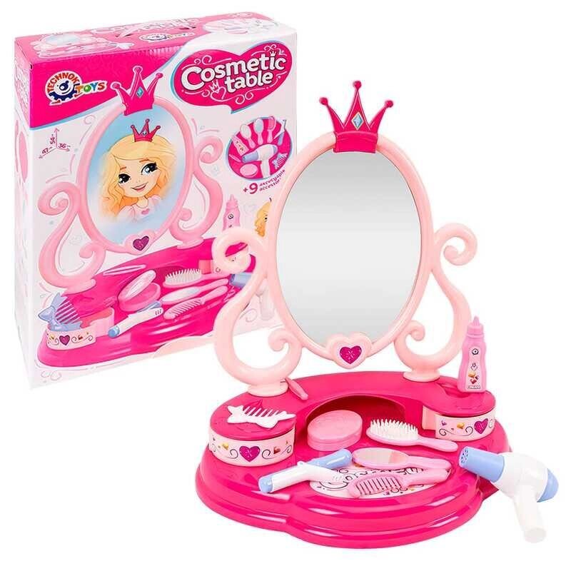 Гр Косметичний столик 8676 (3) "Technok Toys", 9 аксесуарів, дзеркало, в коробці від компанії Aba-Opt - фото 1