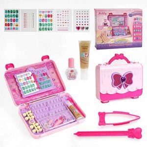 Набір для манікюру 55002 A (36) тіпси, стрази, наліпки, блискітки, аксесуари, в коробці