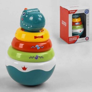 Пірамідка НЕ 0298 (36) нелягайко, 3 кільця брязкальця, гризунок, в коробці