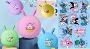 М`яч для фітнесу C 74696 (40) герой, діаметр 45 см, висота з вушками - 53 см, у пакет, ВИДАЄТЬСЯ ТІЛЬКИ МІКС ВИДІВ