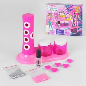 Гра Набір для манікюру 37691 (12/2) "4FUN Game Club", сушка для нігтів на батарейках, лак, блискітки, в коробці