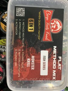 Набір Carp Tasty Food Flat Method Mix 6 в 1 Monster Krill