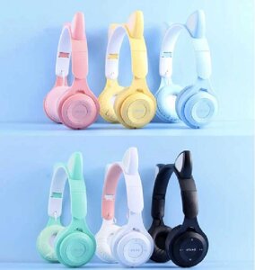 Навушники C 64887 (100) бездротові, підсвічування, Bluetooth, USB дріт, мікрофон, радіо, слот для карти пам’яті, в