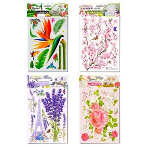 Гра Набір декоративних наліпок, А3 "Квіти" (40) НДН-01 "Апельсин" ВИДАЄТЬСЯ МІКС ВИДІВ