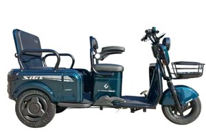 Електричний трициклCARGO Sig L 1200W-72V-24Ah LiFePO4 шини 10"/10"